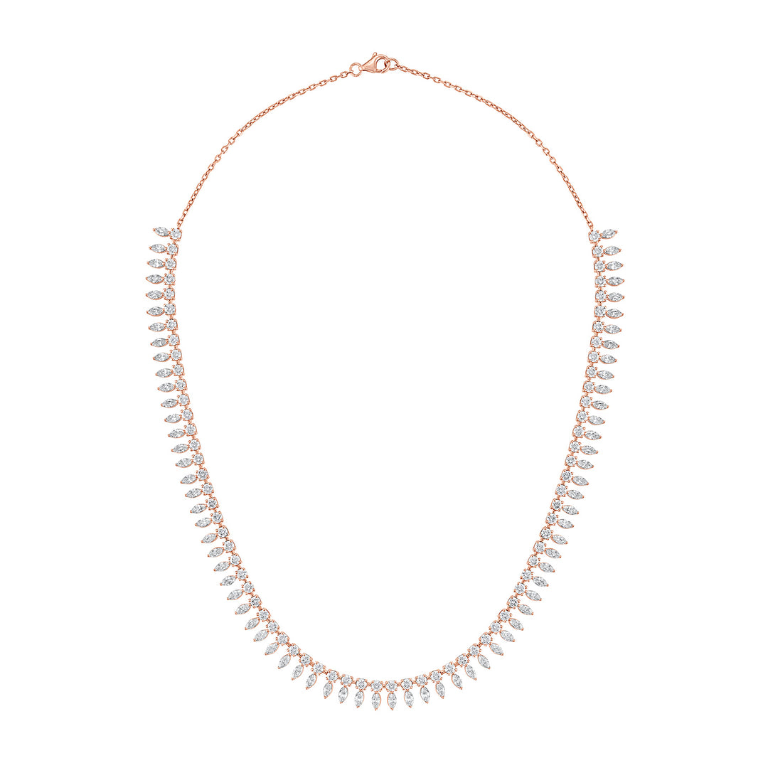 Marquise & Round Diamond Necklace