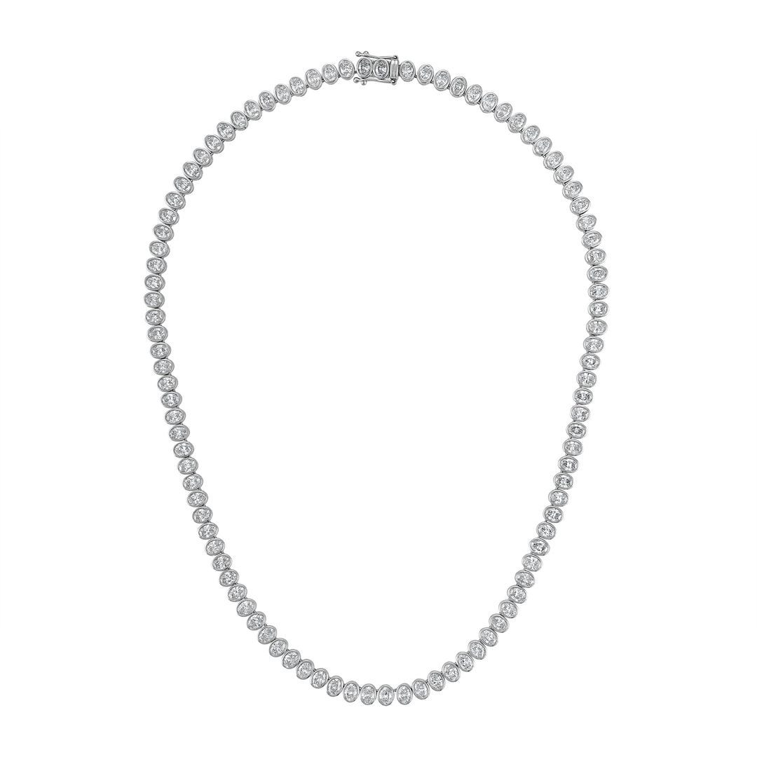 Oval Cut Bezel Necklace