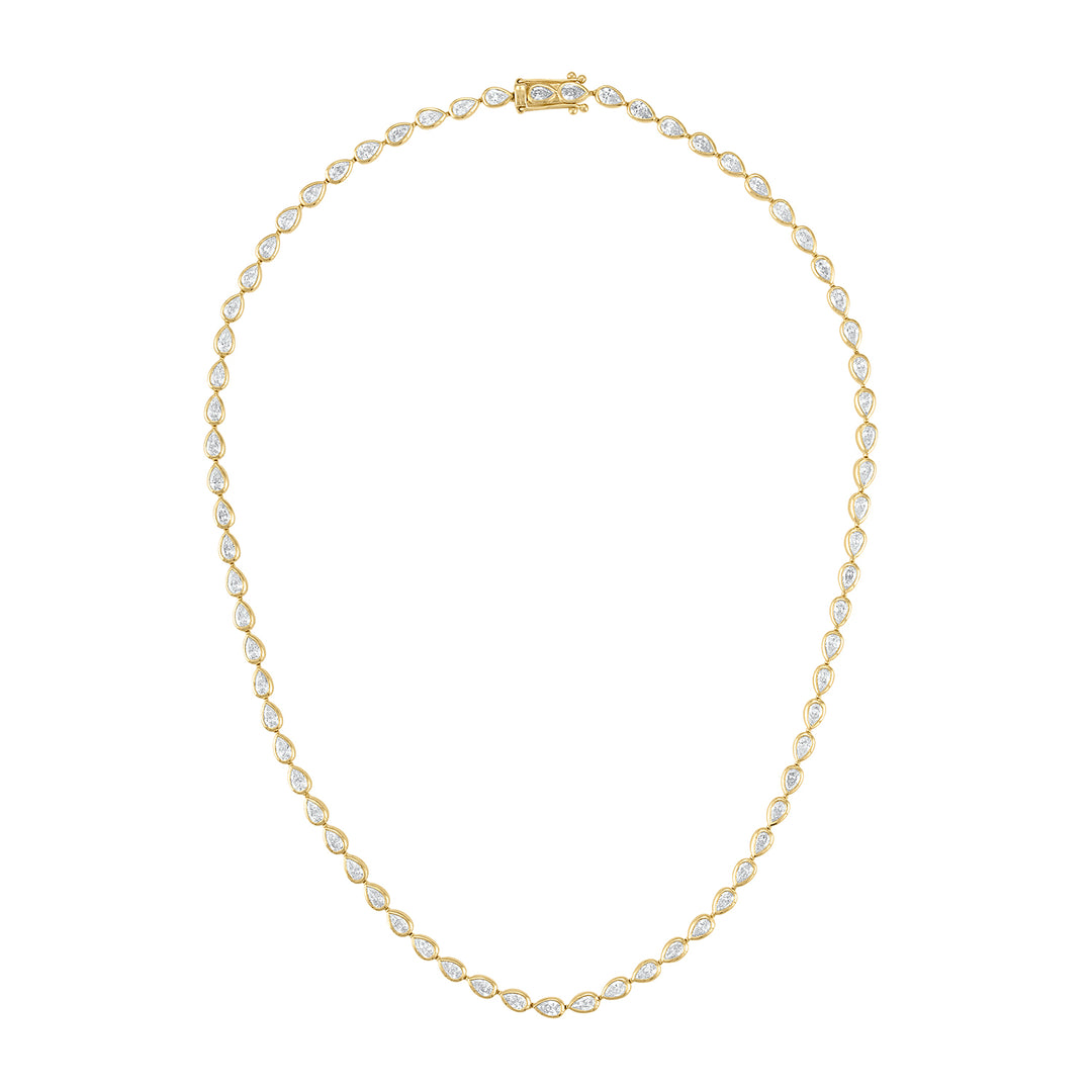Pear Cut Bezel Necklace