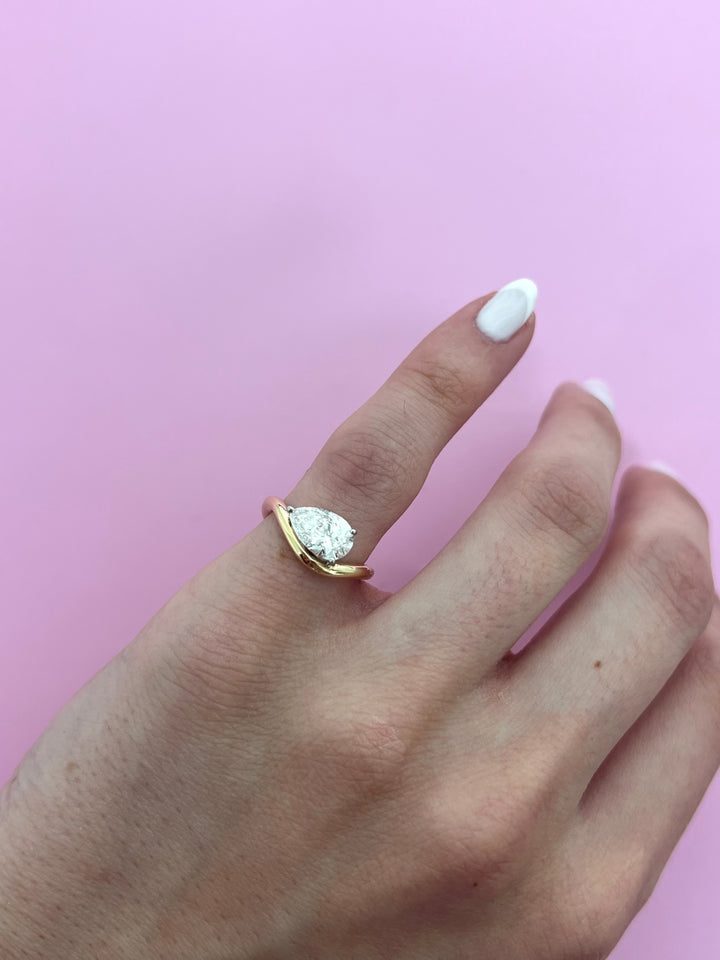 Pear Pinky Ring