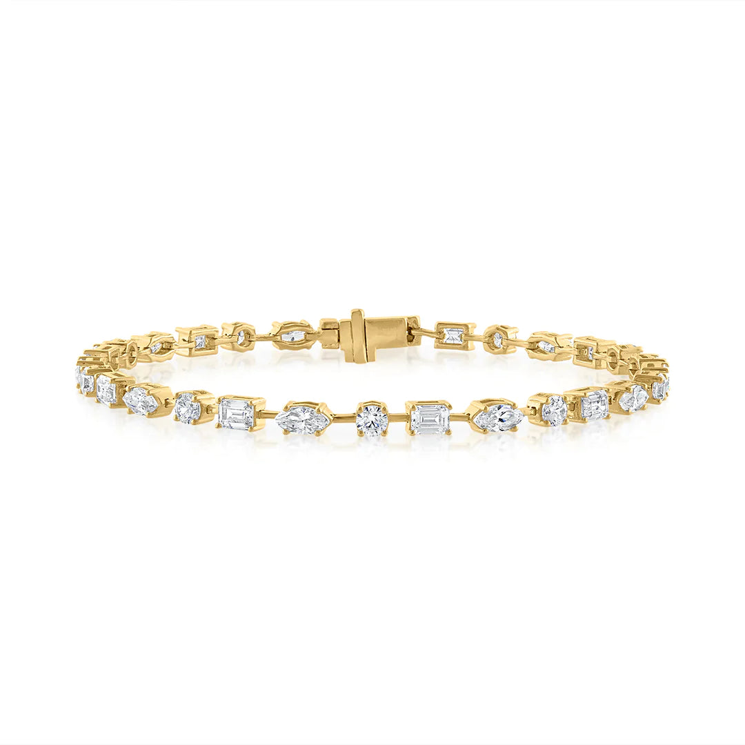 Mix Shapes Prong-Set Bracelet (Small)