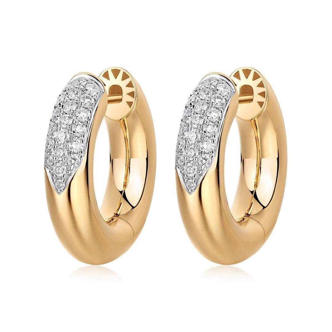Half Diamond Hoops