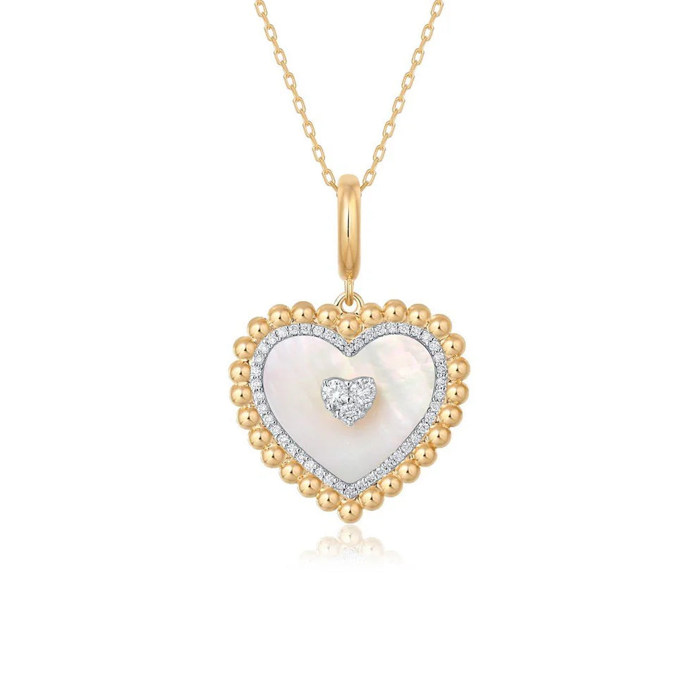 Multi-Heart Mother of Pearl Charm
