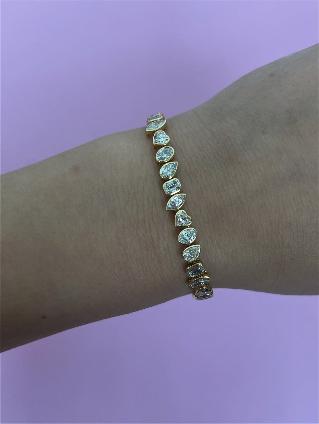 Multi-Shape Bezel Bracelet