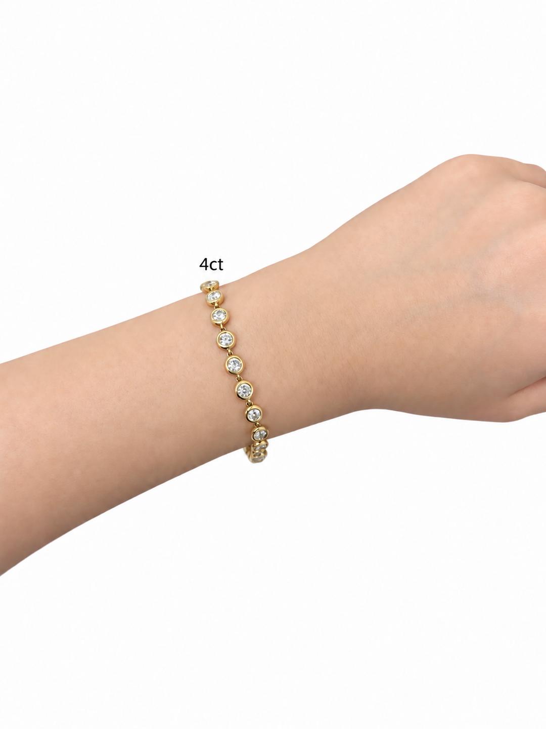 Spaced Out Round Bezel Labgrown Bracelet