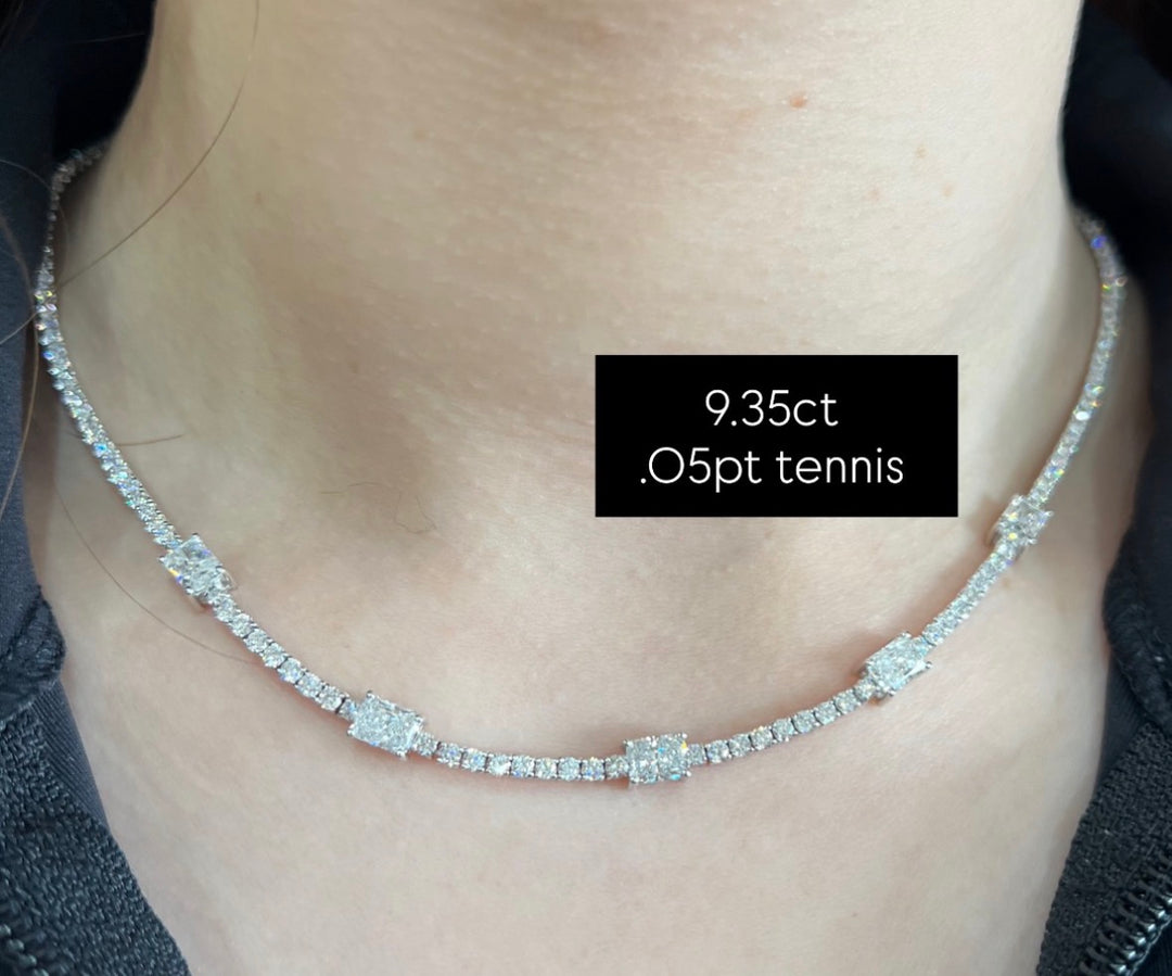 Radiant Station Tennis Necklace