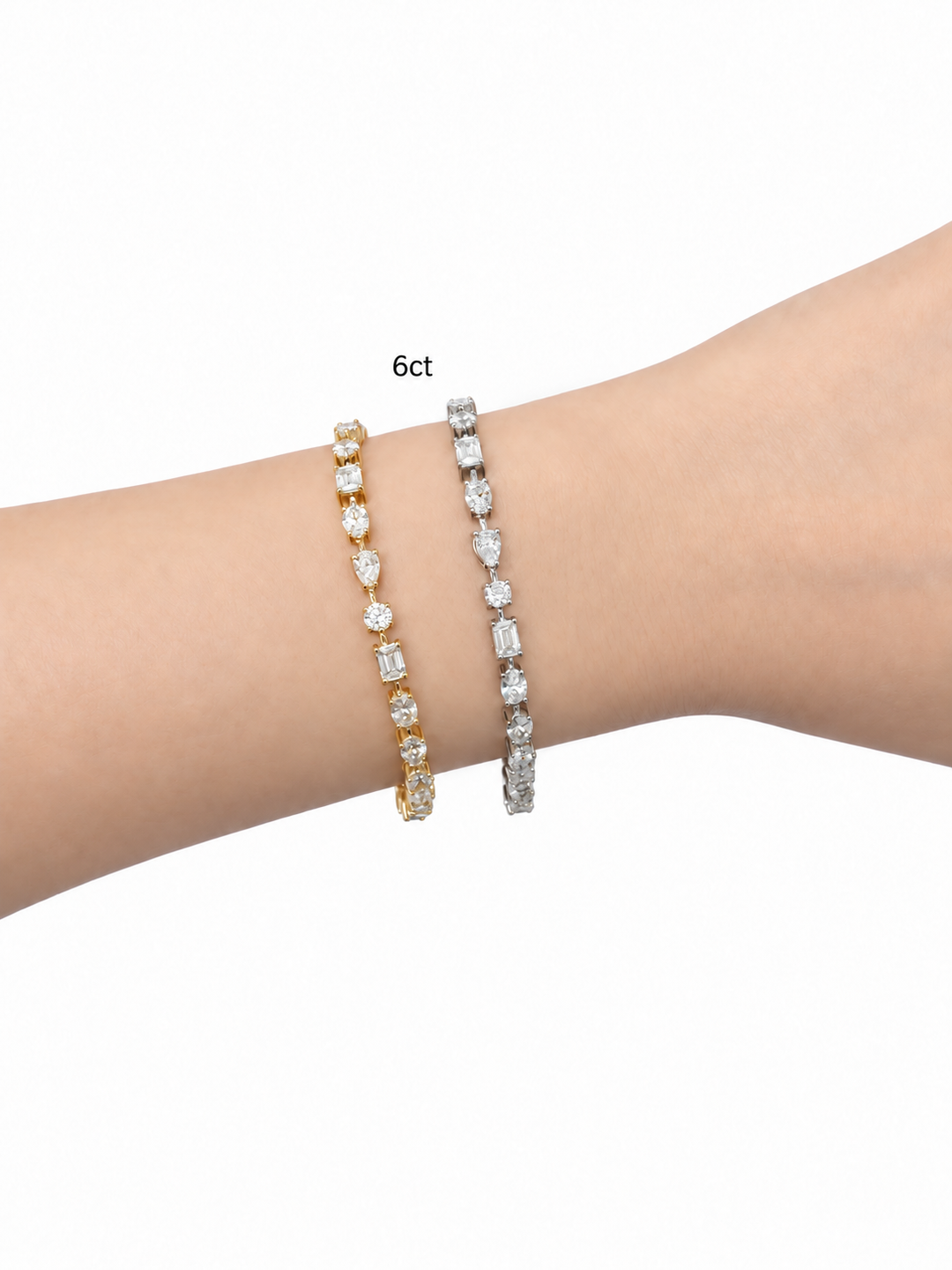 Multishape Labgrown Tennis Bracelet with Bar