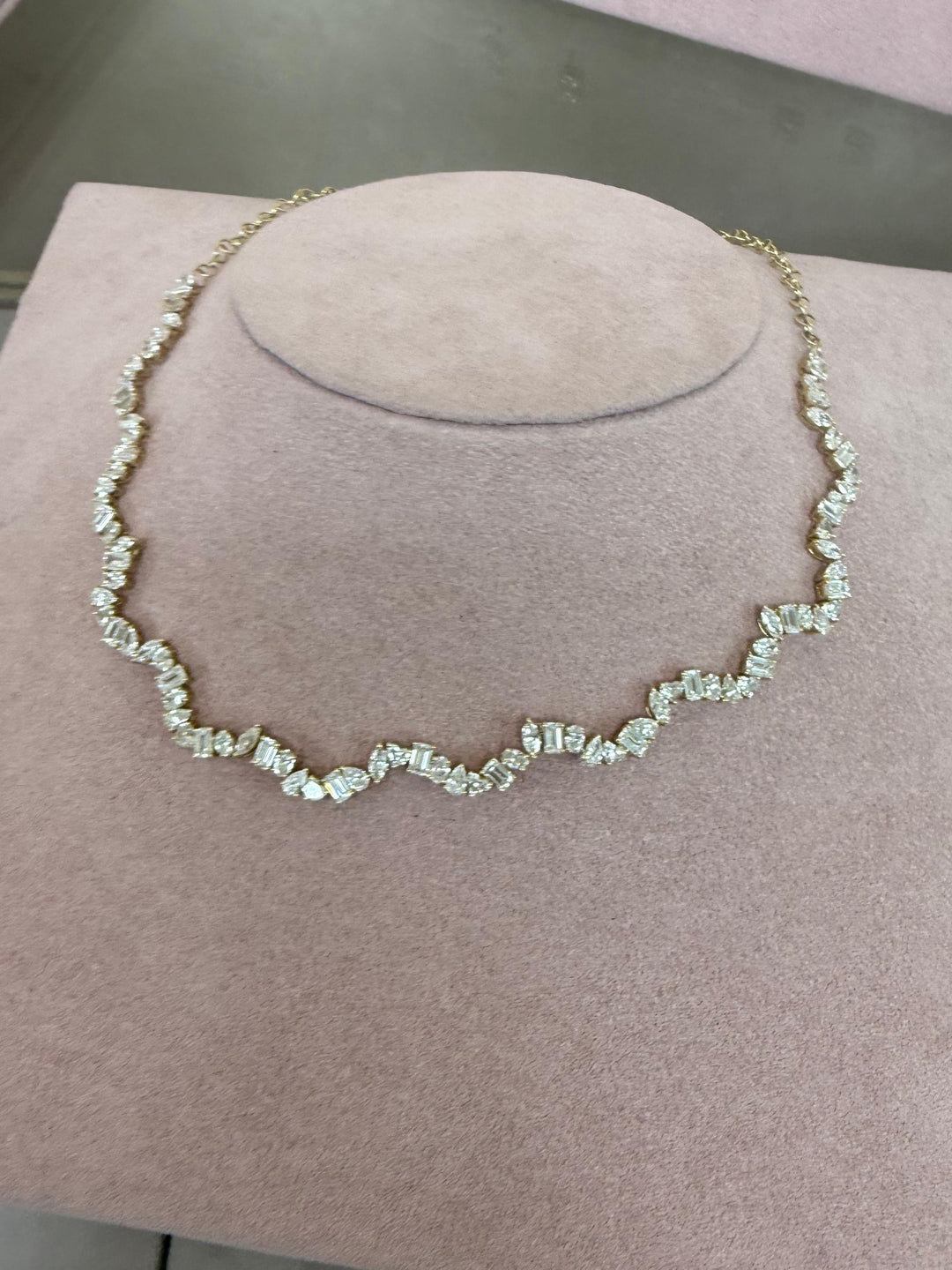 Lab Grown Multishape Wave Choker