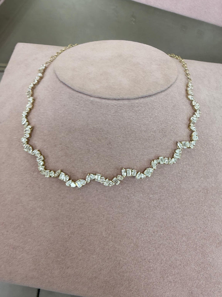 Lab Grown Multishape Wave Choker
