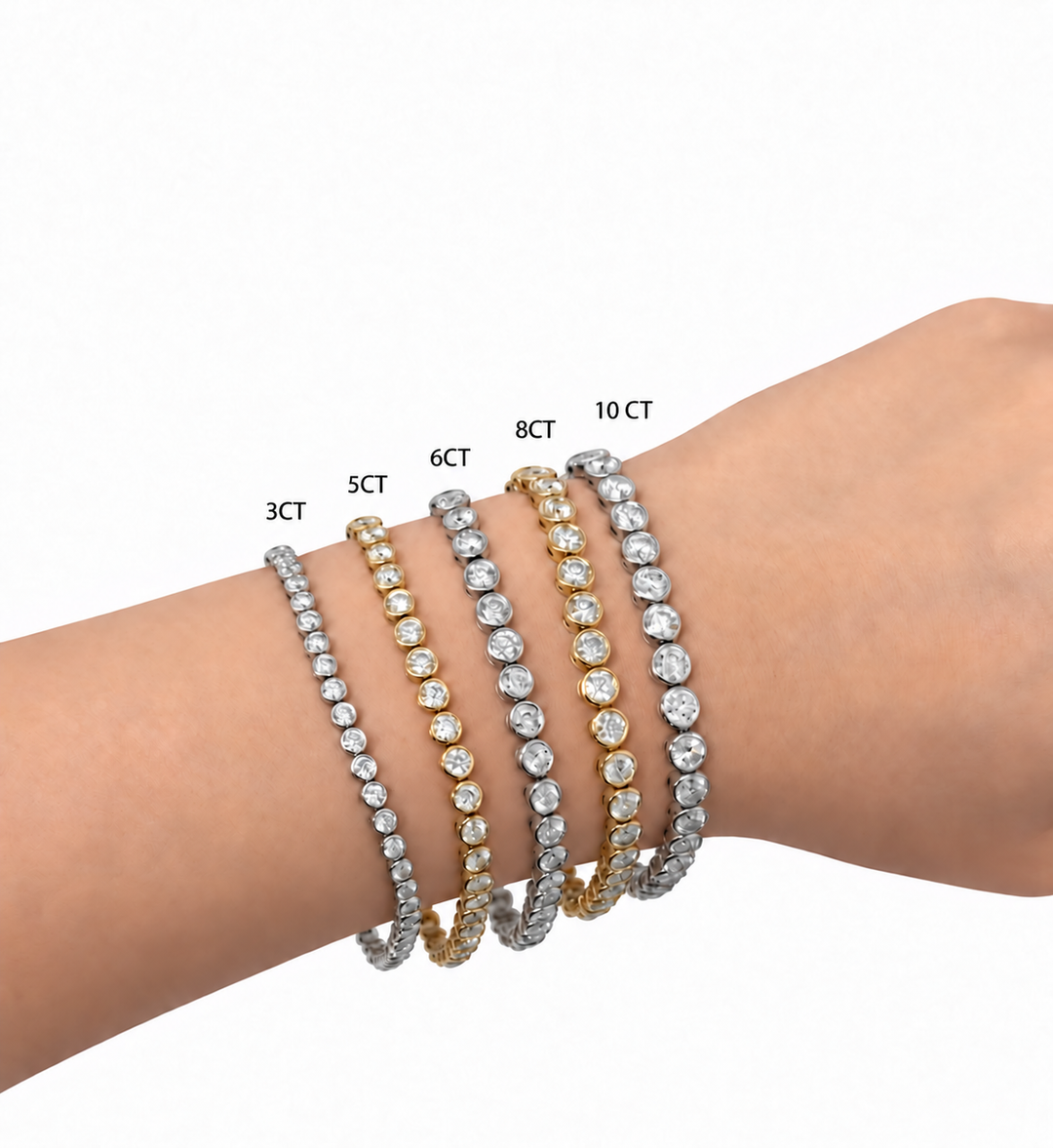 Round Bezel Labgrown Tennis Bracelet