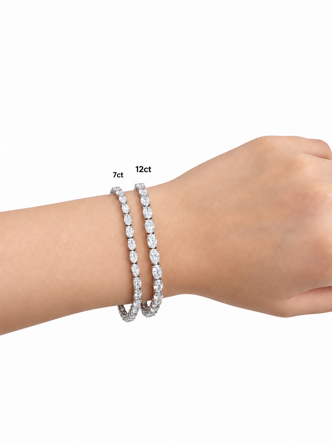 East/West Oval-Shaped Labgrown Tennis Bracelet
