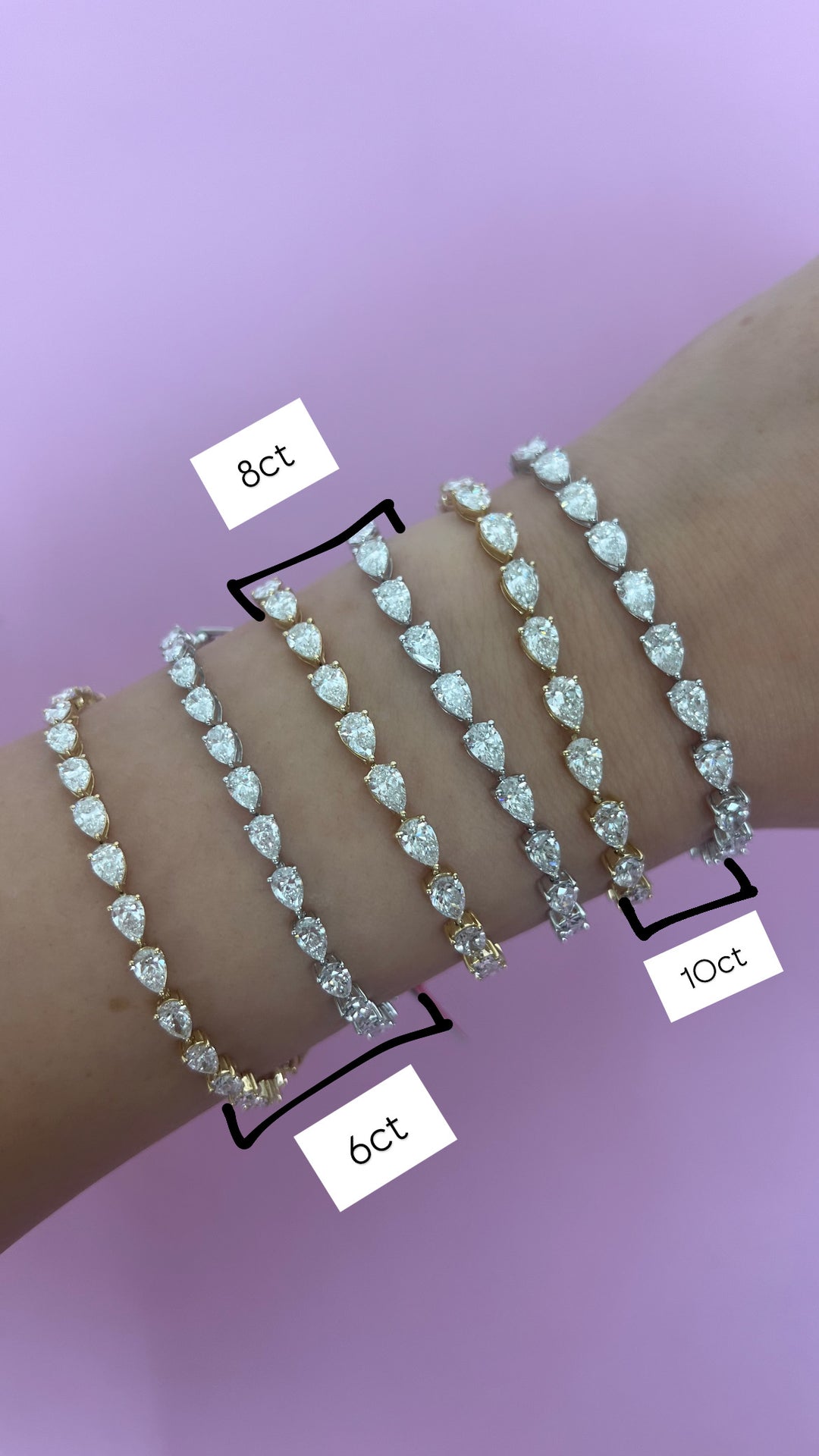 Pear Tennis Bracelet