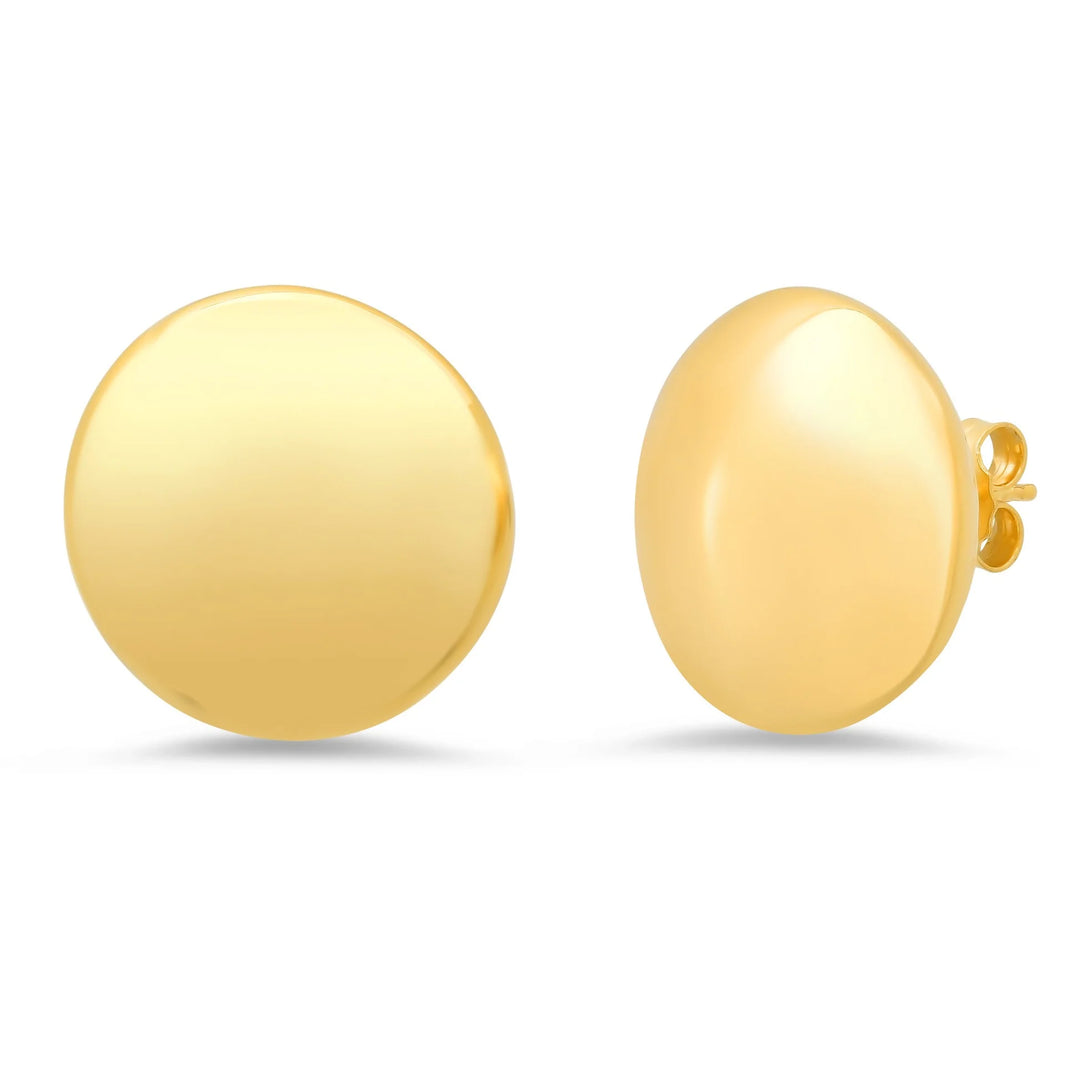 Gold Button Studs