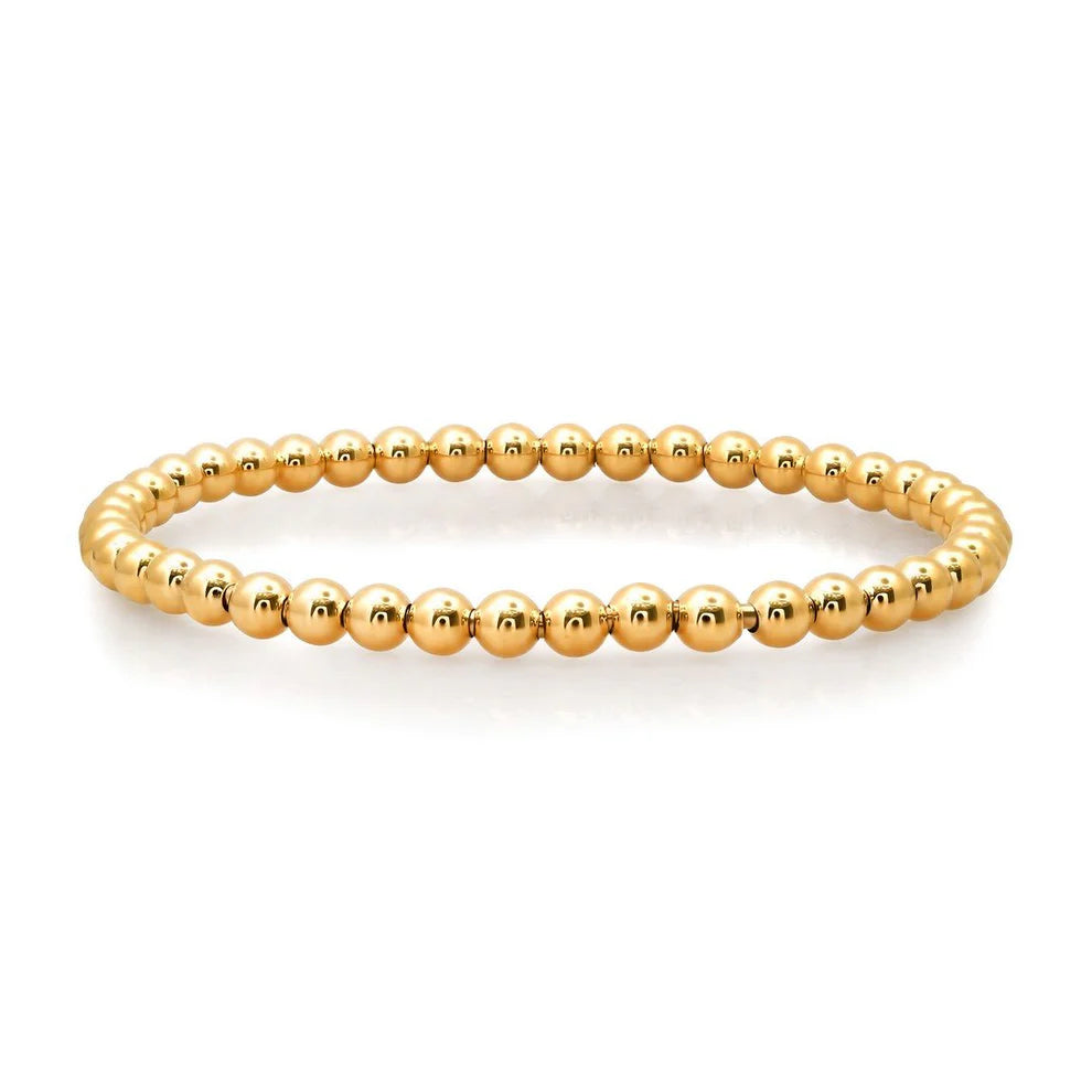 Gold Beaded Stretch Bracelet