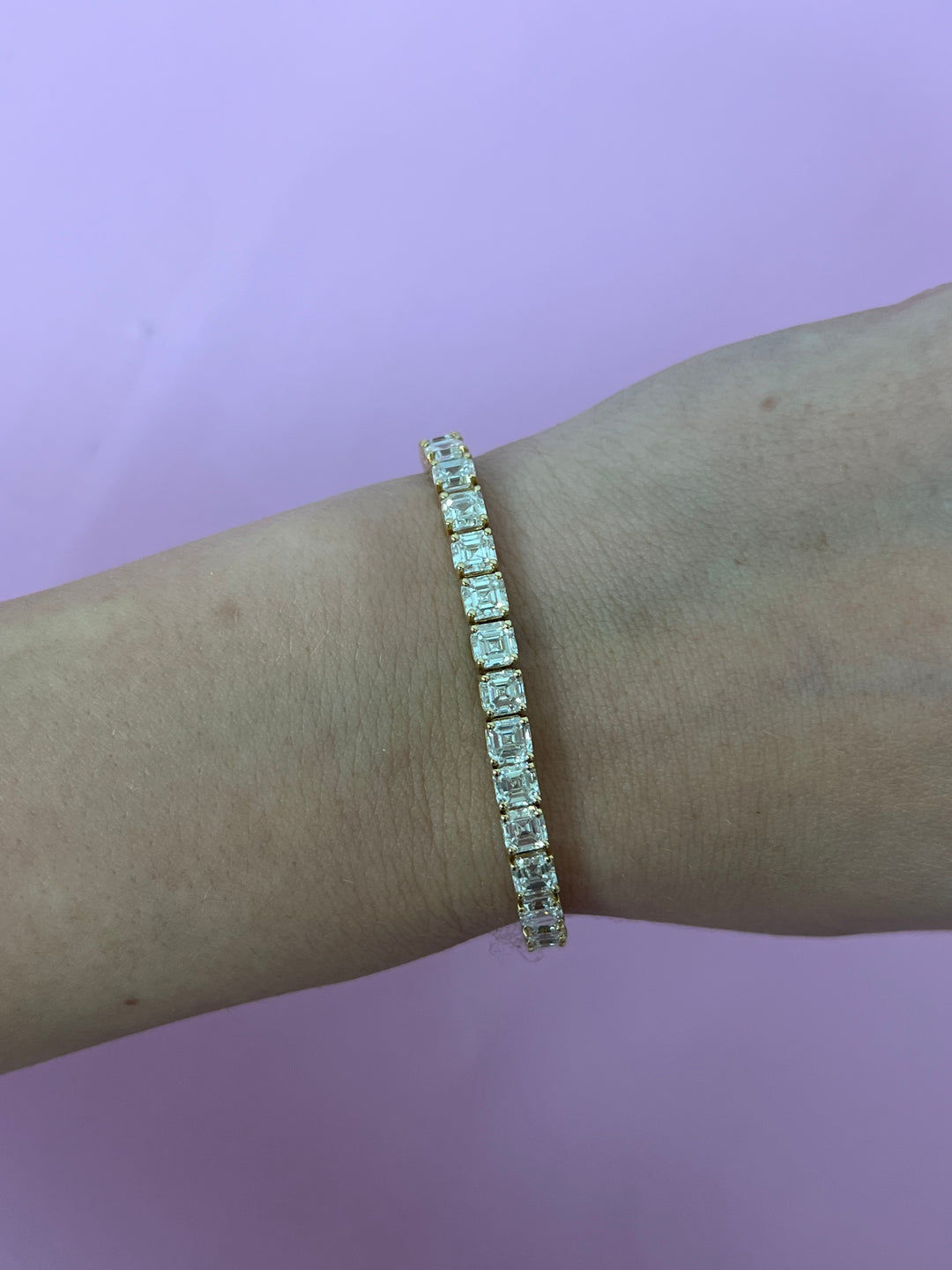 The Asscher Tennis Bracelet