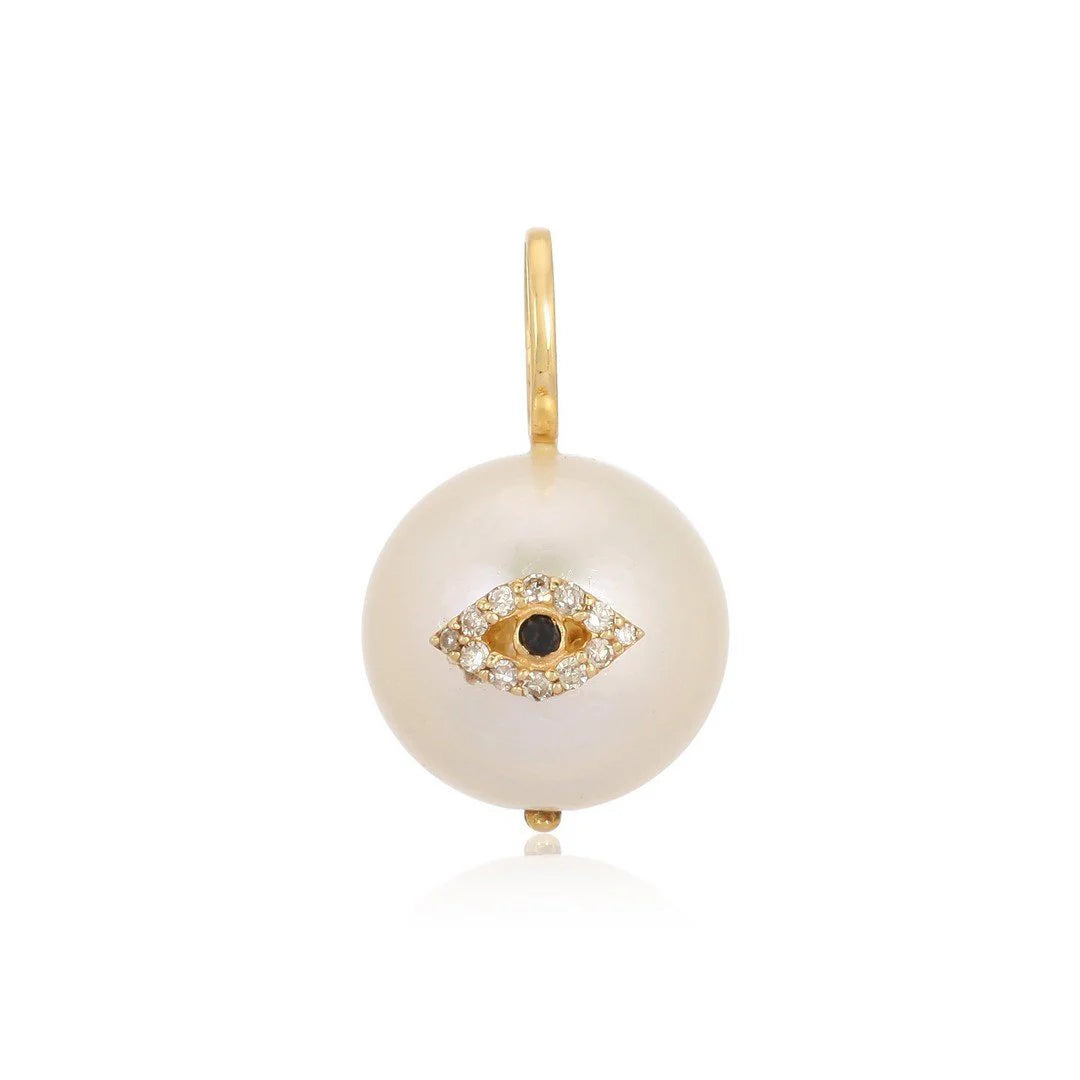 Mother of Pearl Ball Evil Eye Charm