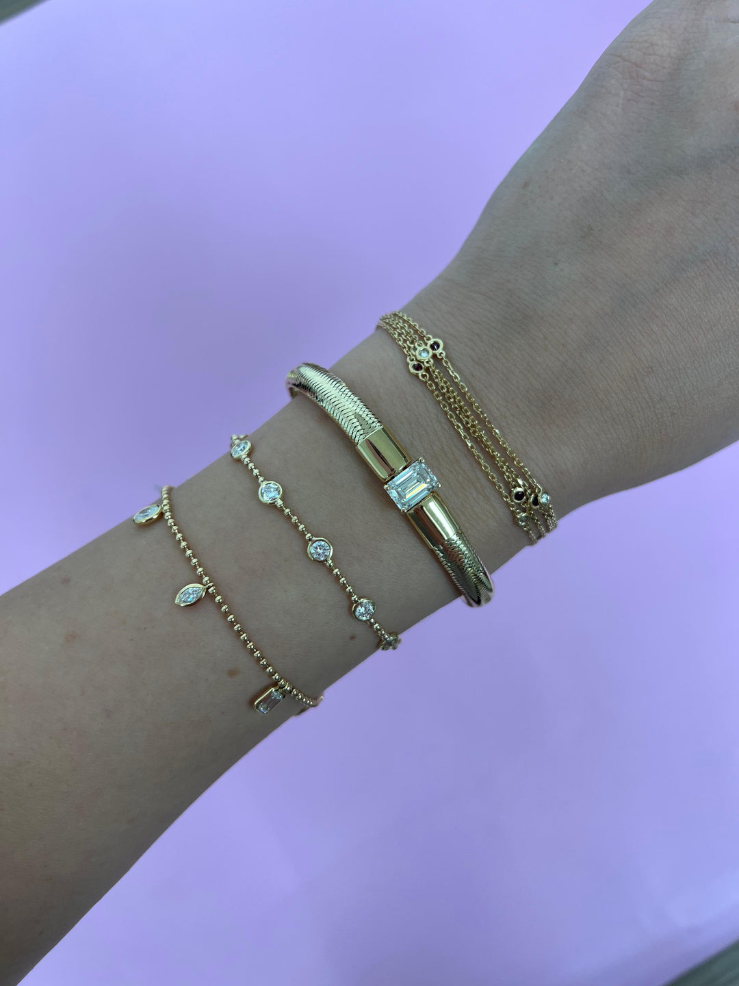 Lab Grown Diamond by the Yard Bead Chain