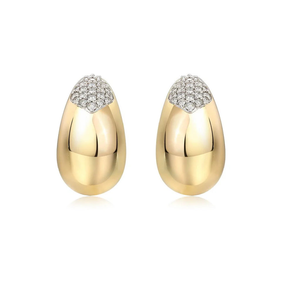 Diamond Studded Drop Earrings