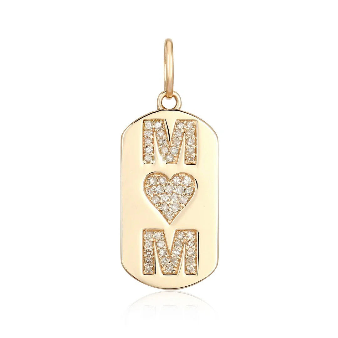 Diamond "Mom" Charm