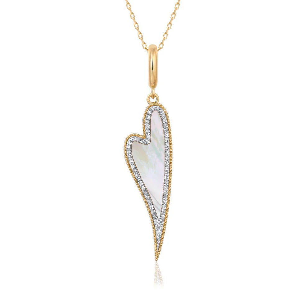 Mother of Pearl Heart Charm