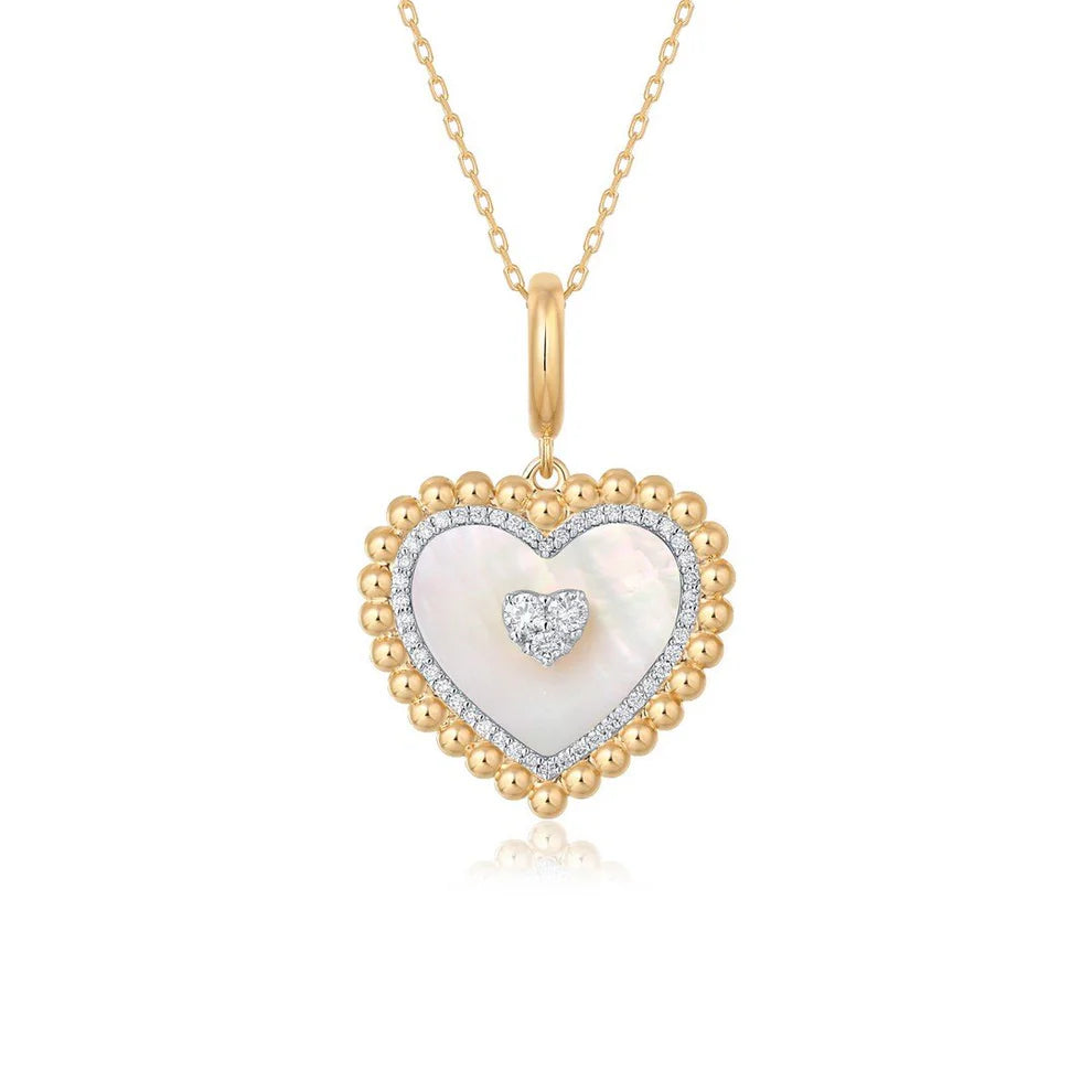 Multi-Heart Mother of Pearl Charm