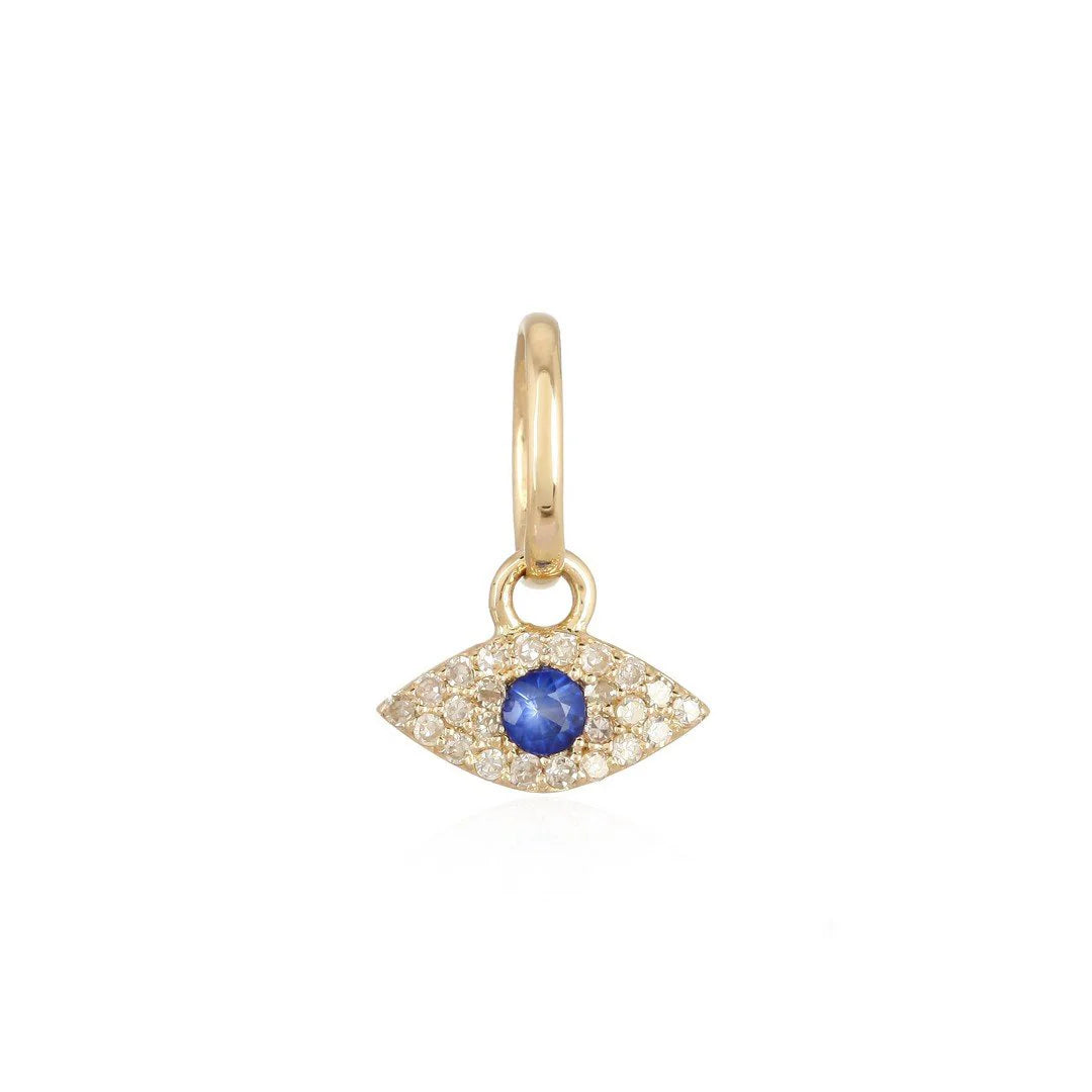 Sapphire Evil Eye Charm (small)