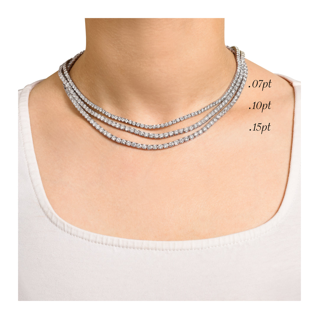 Lab Grown Classic Tennis Necklace