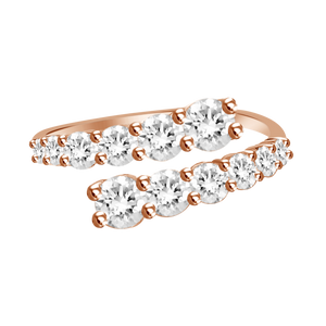 Graduated Diamond Wrap Ring