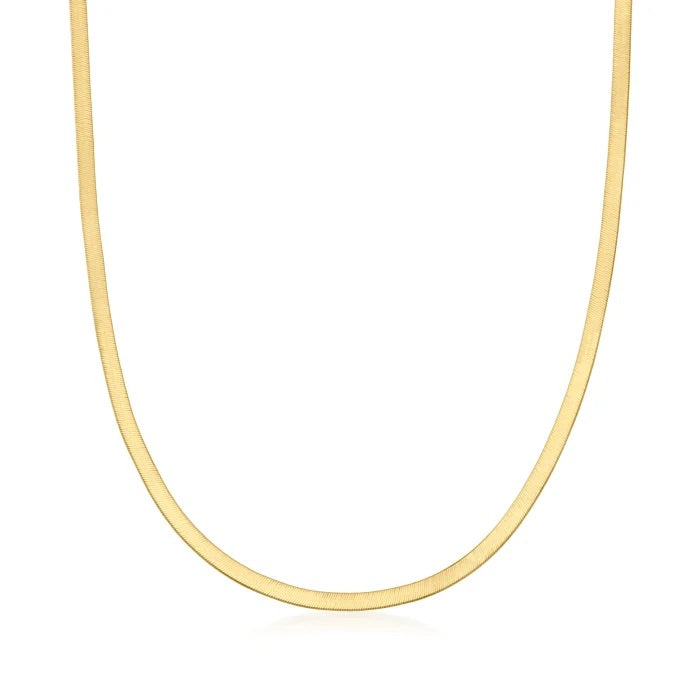 Thin Herringbone Chain Necklace